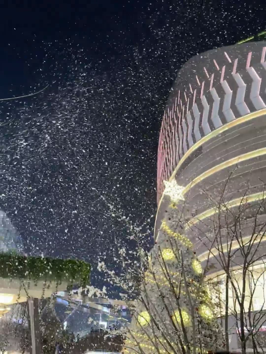 今晚的雪是商场雇人撒的吧?❄️路过Citywalk广场,抬头全是‘人造雪花’封面图