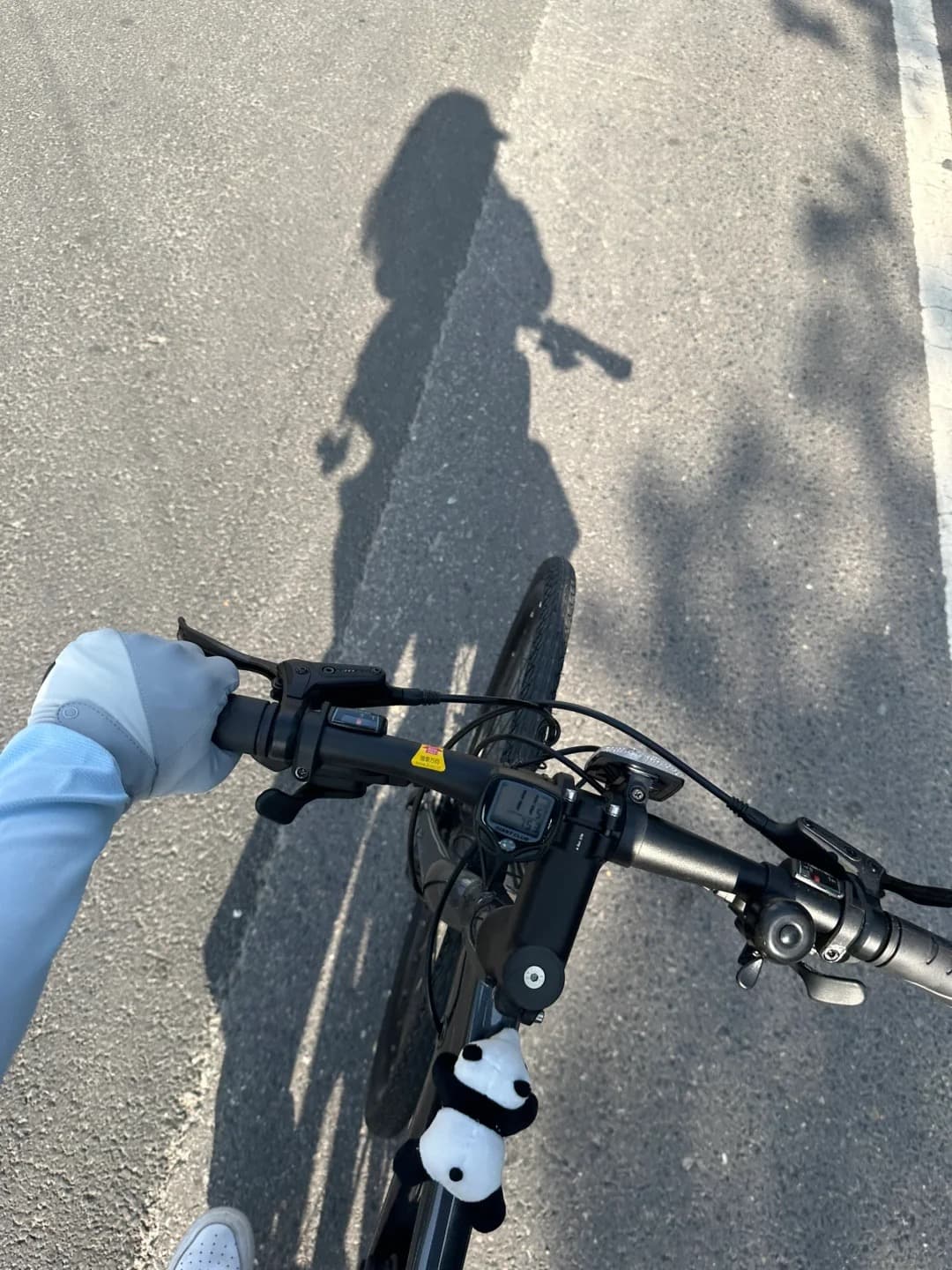 骑车时被自己的影子骗了——以为是闺蜜在拍我,其实是她自己在偷笑封面图