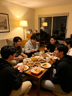 围坐一桌的烟火气，今晚的家是暖黄灯光里的小茶几封面图