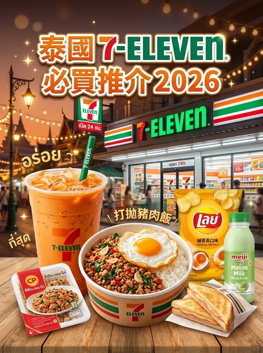 🇹🇭泰国711必吃清单2026，每款都是宝藏单品封面图