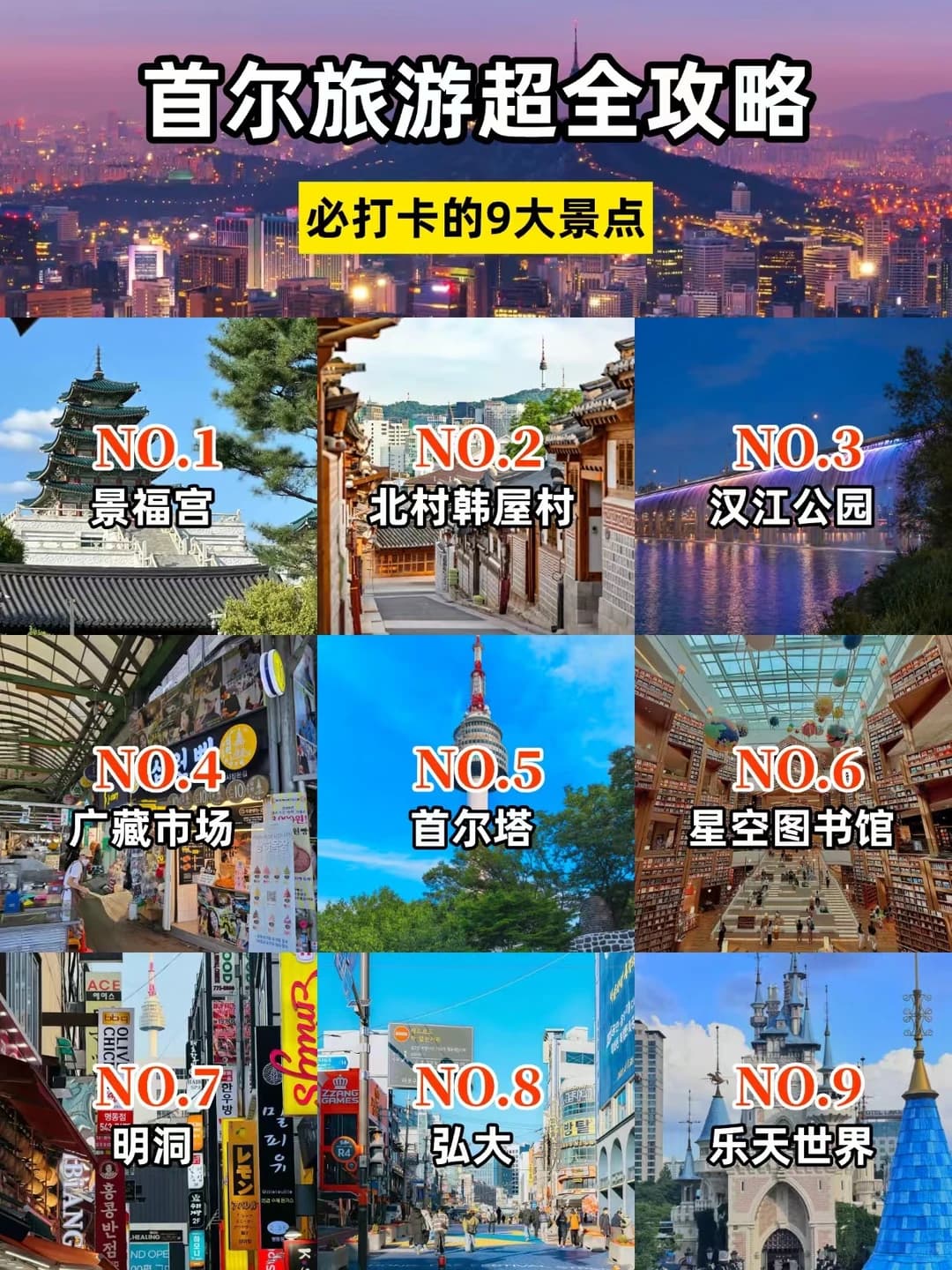 首尔一日游打卡攻略｜经典省心路线封面图