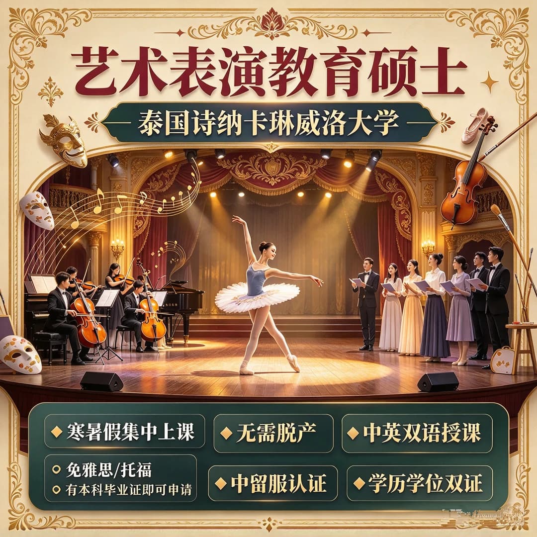 ✨艺术表演教育硕士｜泰国诗纳卡琳威洛大学封面图