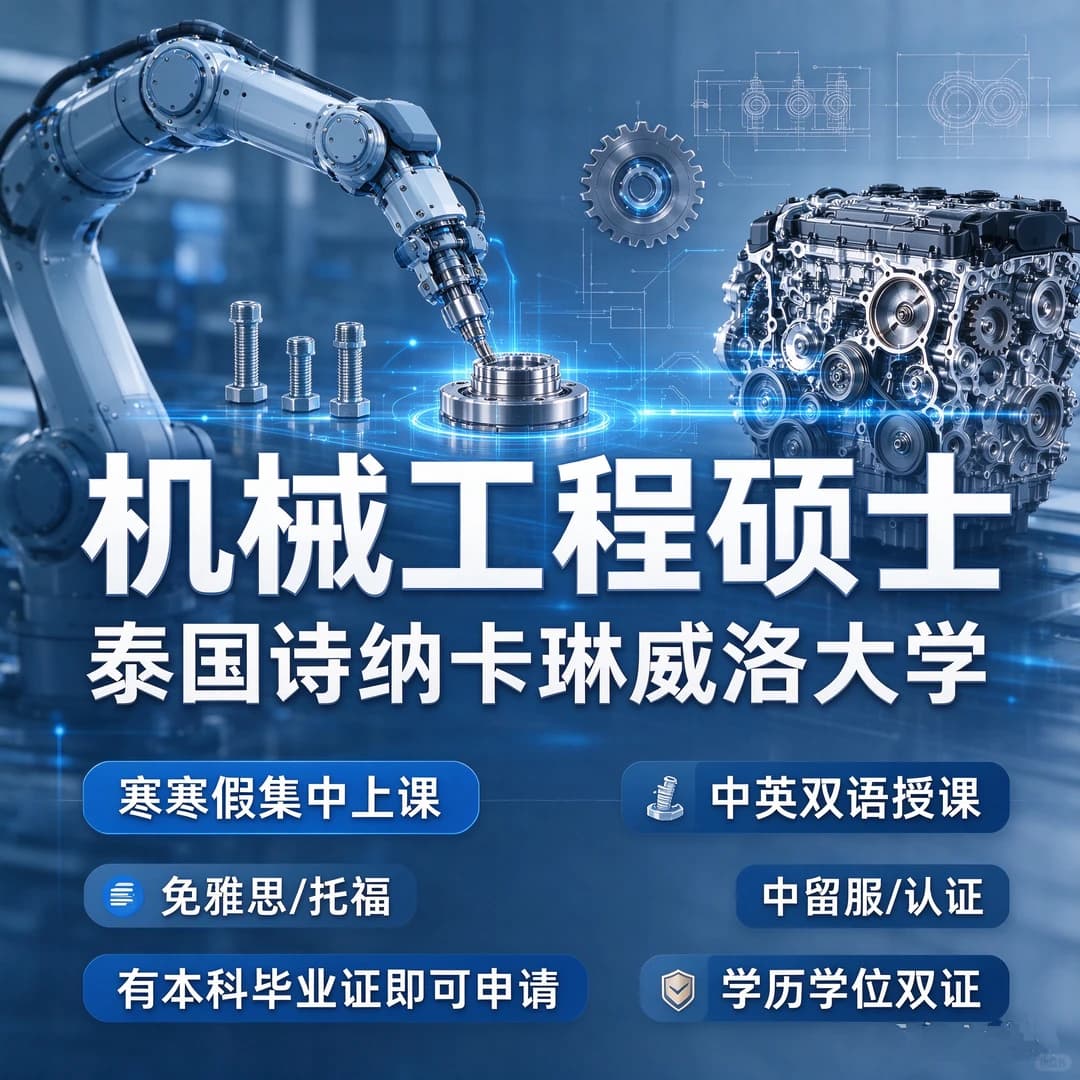 机械工程硕士|泰国诗纳卡琳威洛大学香嘟嘟封面图