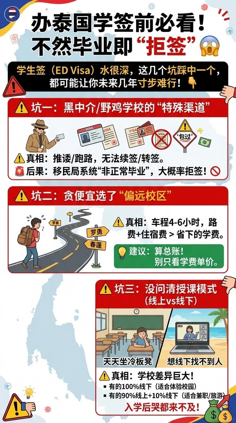 办泰国学签前必看！不然毕业即“拒签”😱封面图
