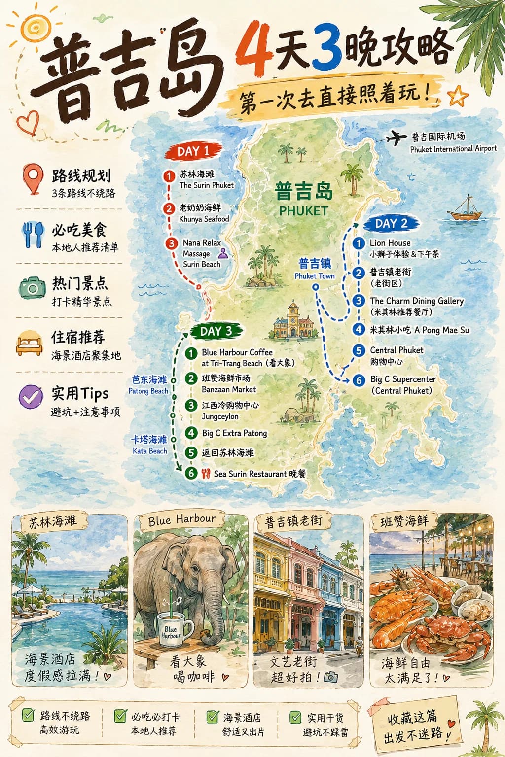 普吉岛四天三晚 这样玩真的太舒服了封面图