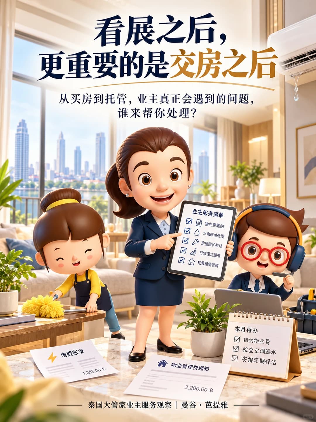 买完房之后谁来管🏠 泰国业主服务权益表封面图