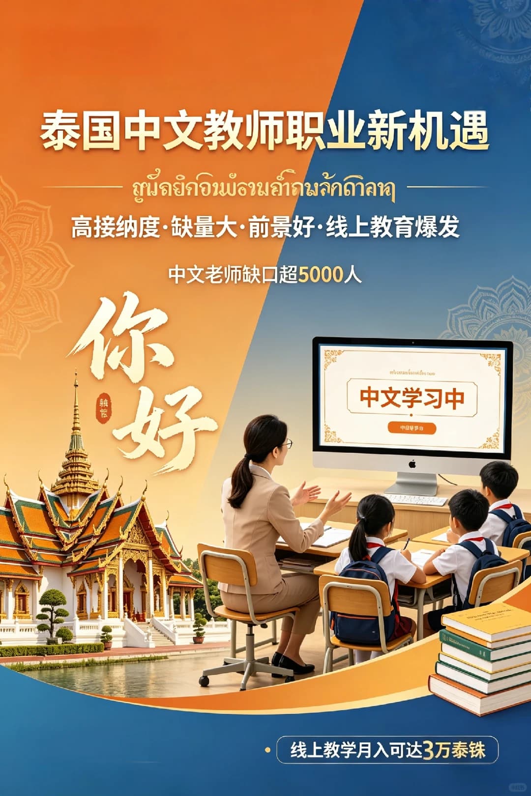 2026【泰国曼谷】欢迎全体线上中文老师封面图