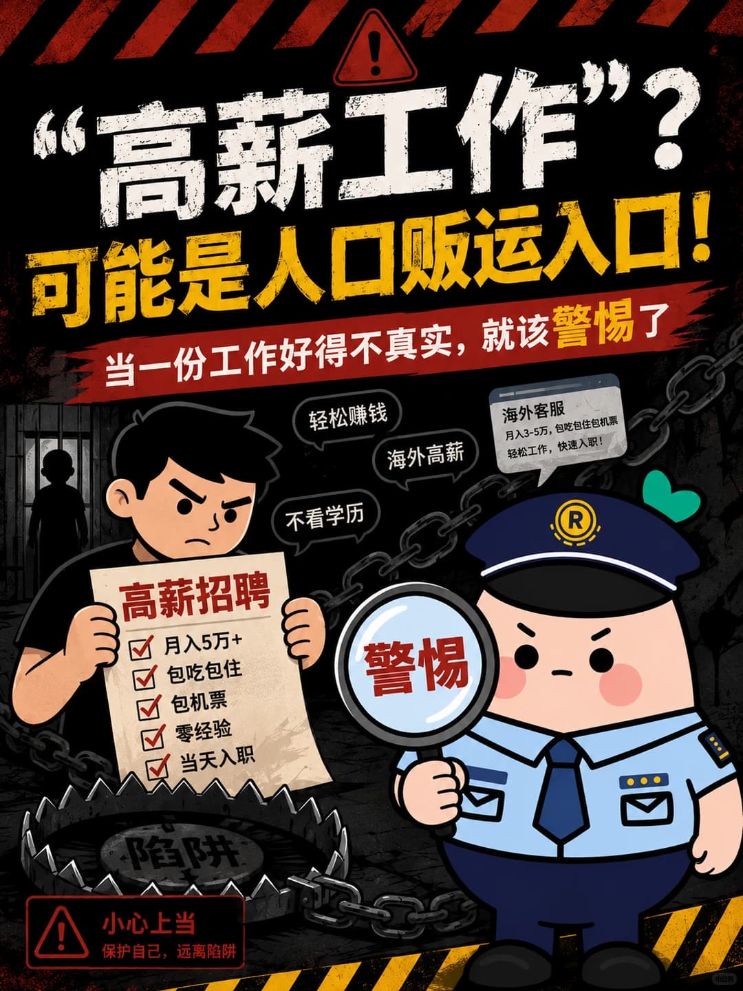 "高薪工作"？可能是人口贩运入口🚨封面图