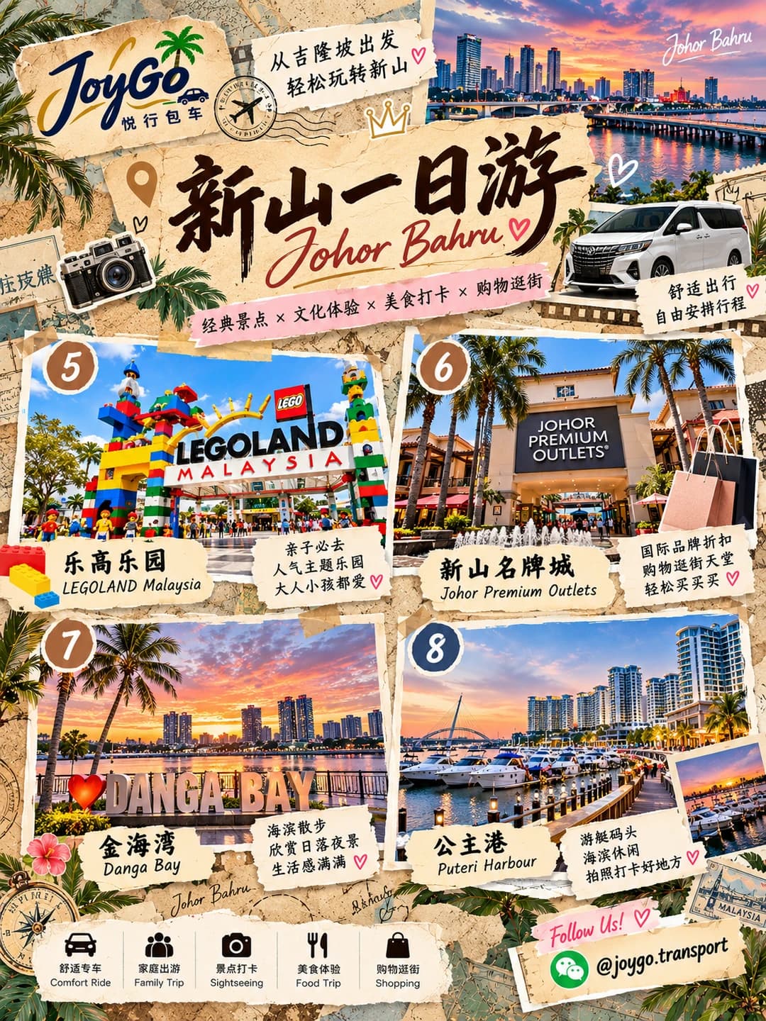 🚘 吉隆坡⇄新山｜单程·来回·一日游封面图
