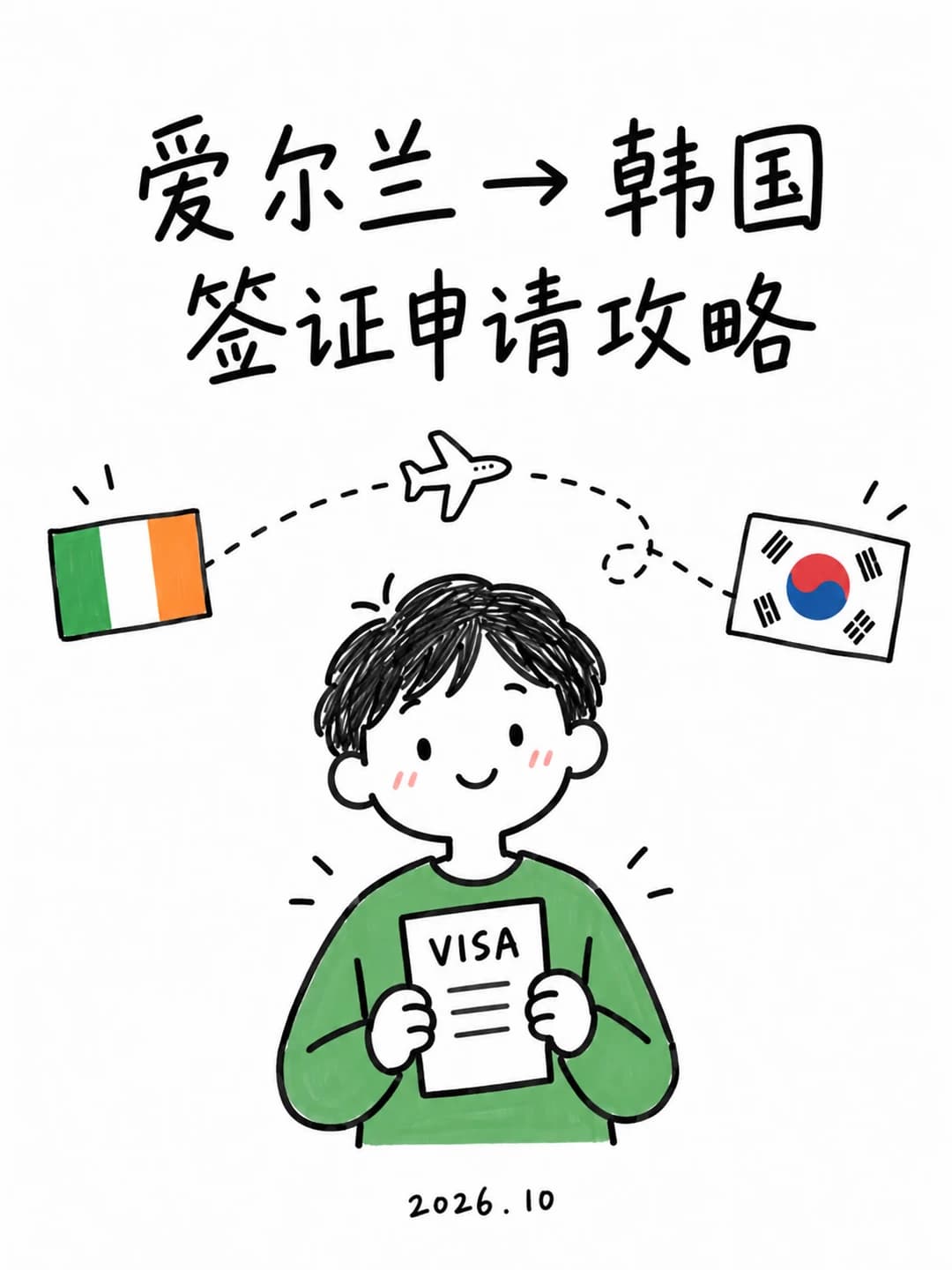 爱尔兰都柏林工作党办韩国十年签🇰🇷封面图