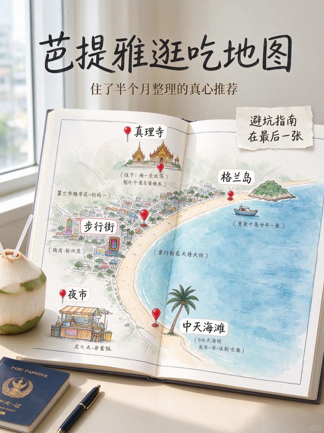 住了半个月芭提雅，这张地图我舍不得分享封面图