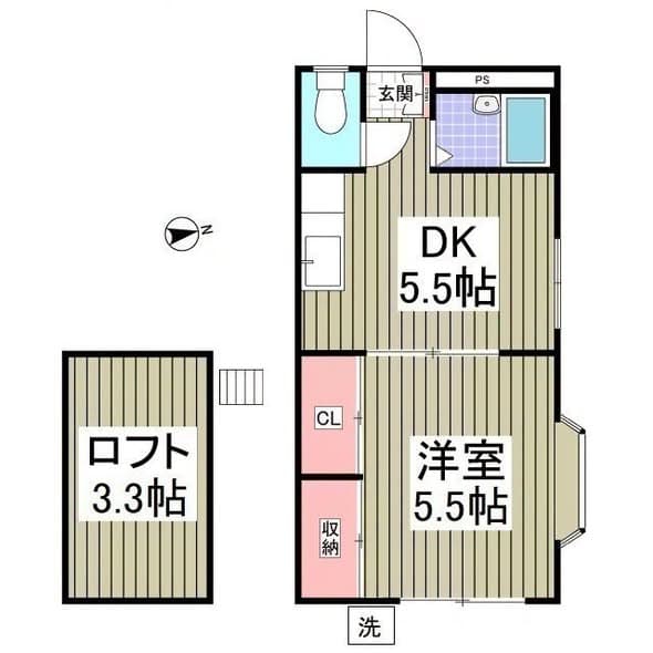 1DK apartment for rent – Kita-Kasukabe, Saitama封面图