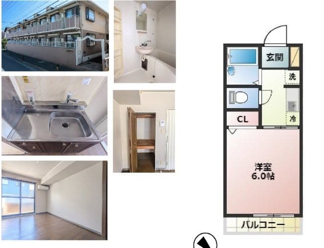 距篠崎站步行8分钟，20.25㎡1K公寓月租71,050日元，可接待外国人及留学生封面图