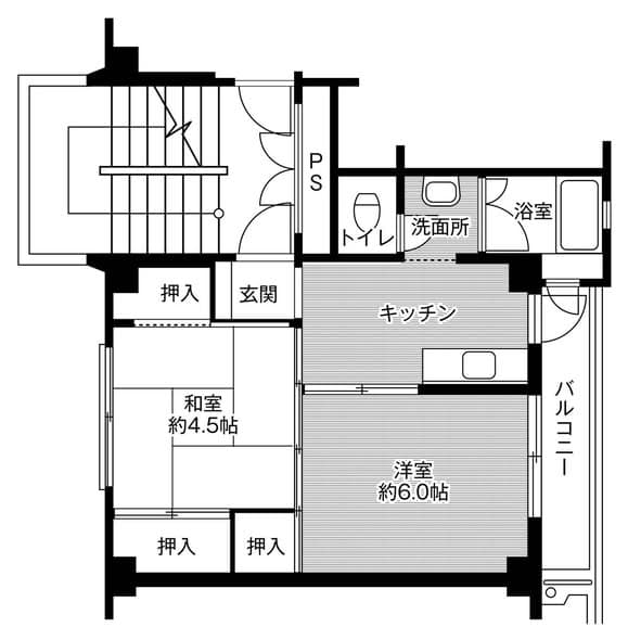 埼玉无押金公寓出租：月租3.5万至4.4万日元，33.51平米2K户型封面图