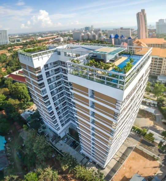 芭提雅Treetops公寓出售：1房35平，海景城市景双享，位于5楼封面图