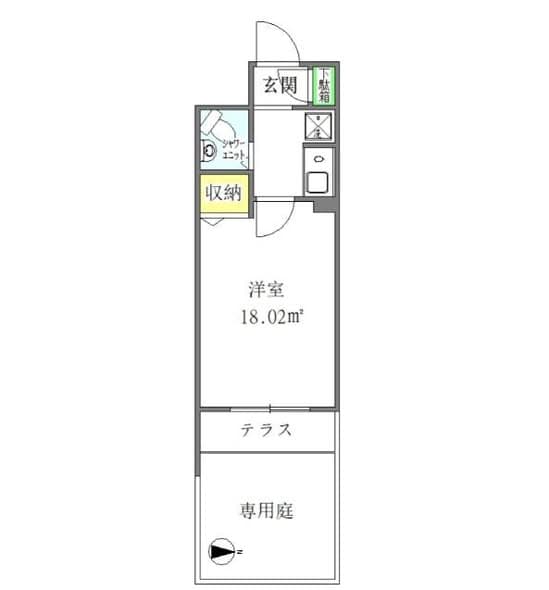 大岛站步行2分钟，18平米1K公寓月租7万日元，RC结构带电梯和自动锁封面图