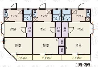 千叶松户2K公寓出租：月租6万日元，免押金礼金，外国人可住封面图