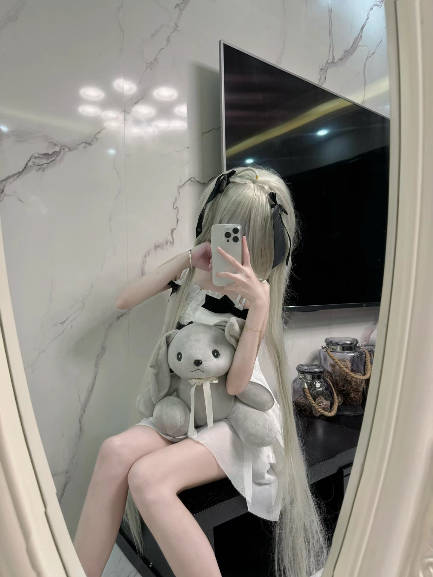 银发小兔今天也陪我躲过早高峰～