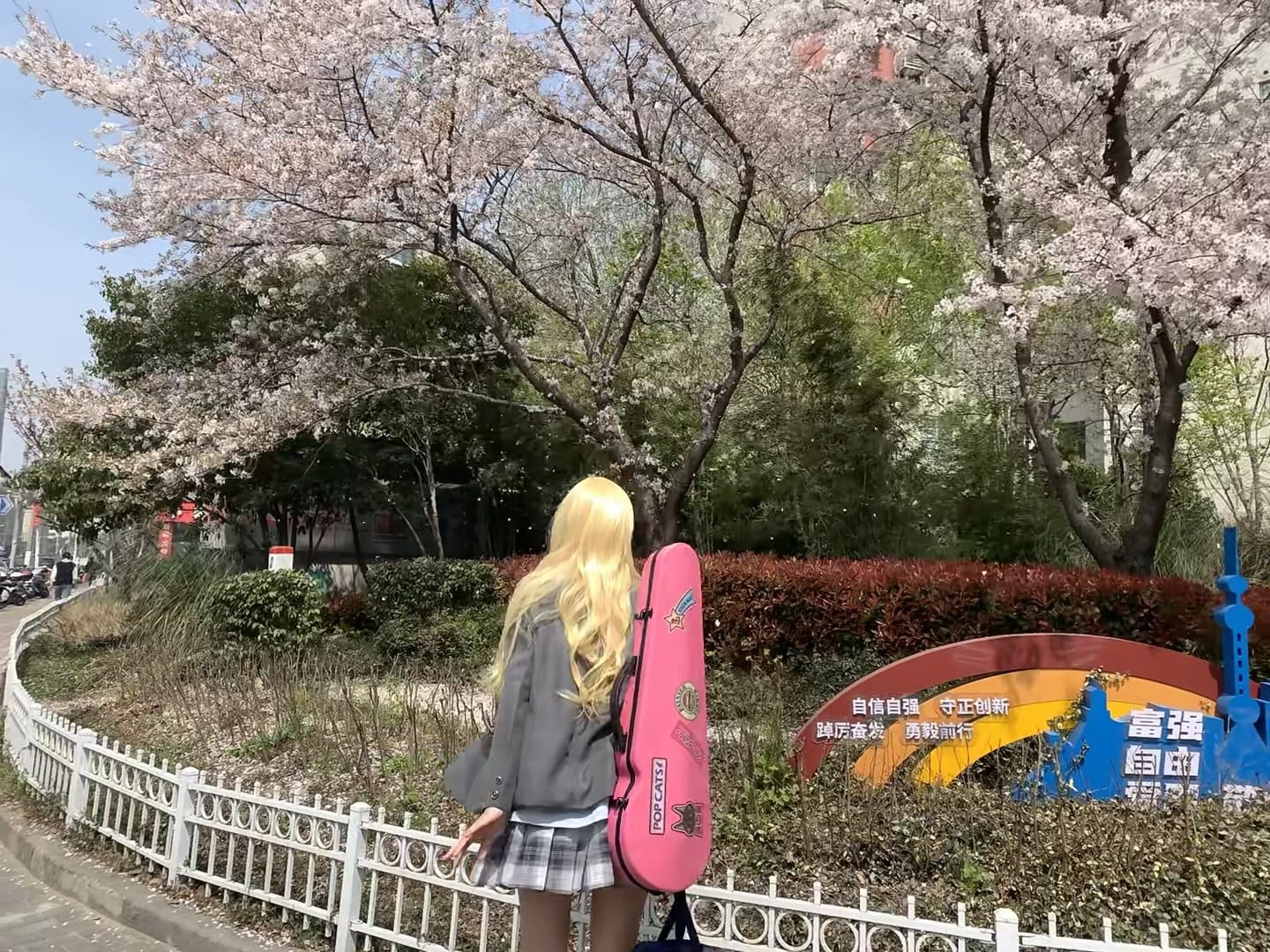 樱花季的琴箱也太甜了吧 🌸 pink case in full bloom
