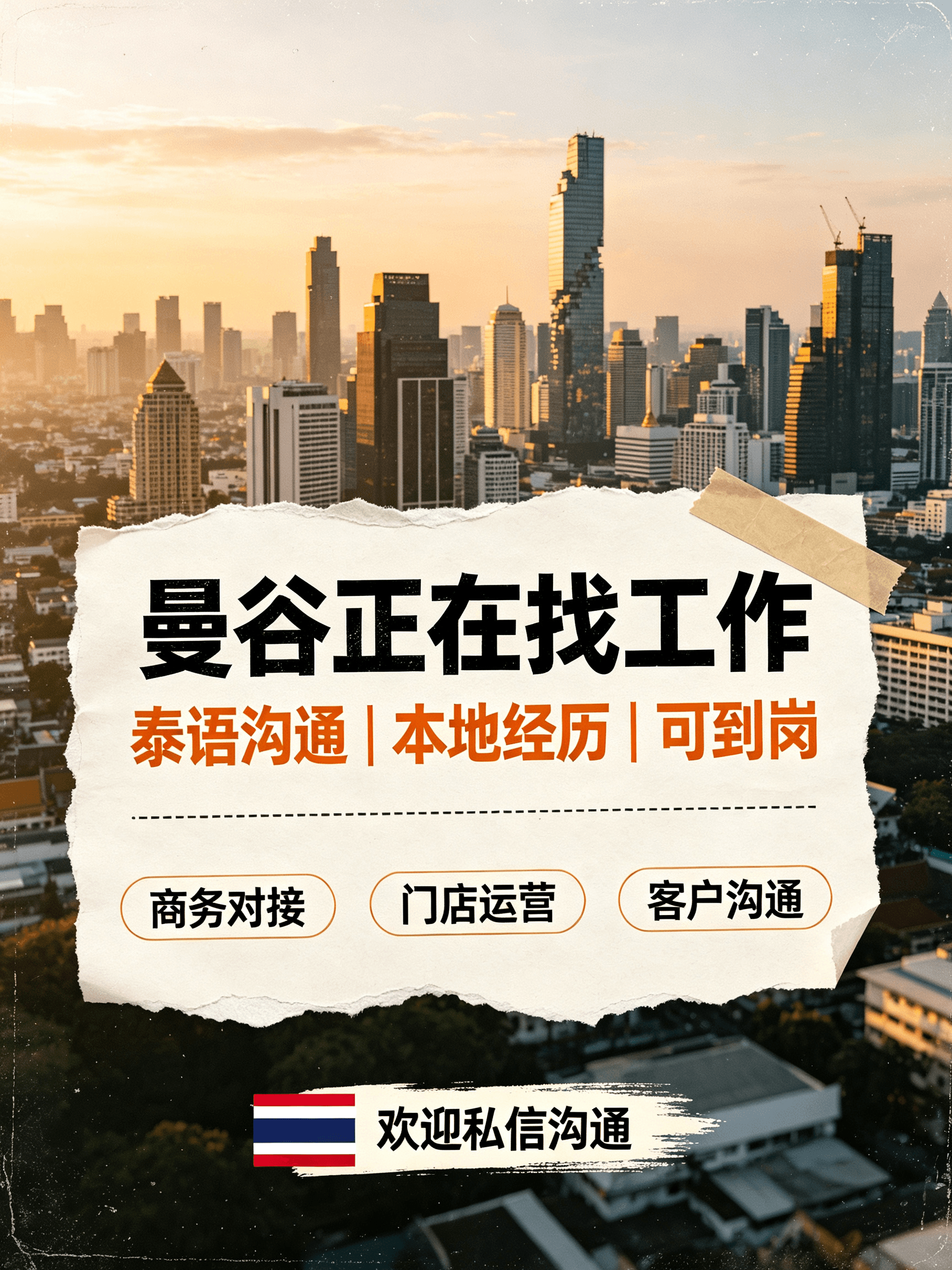 曼谷打工人今天在Sathorn路上等红绿灯，被高楼晃了眼
