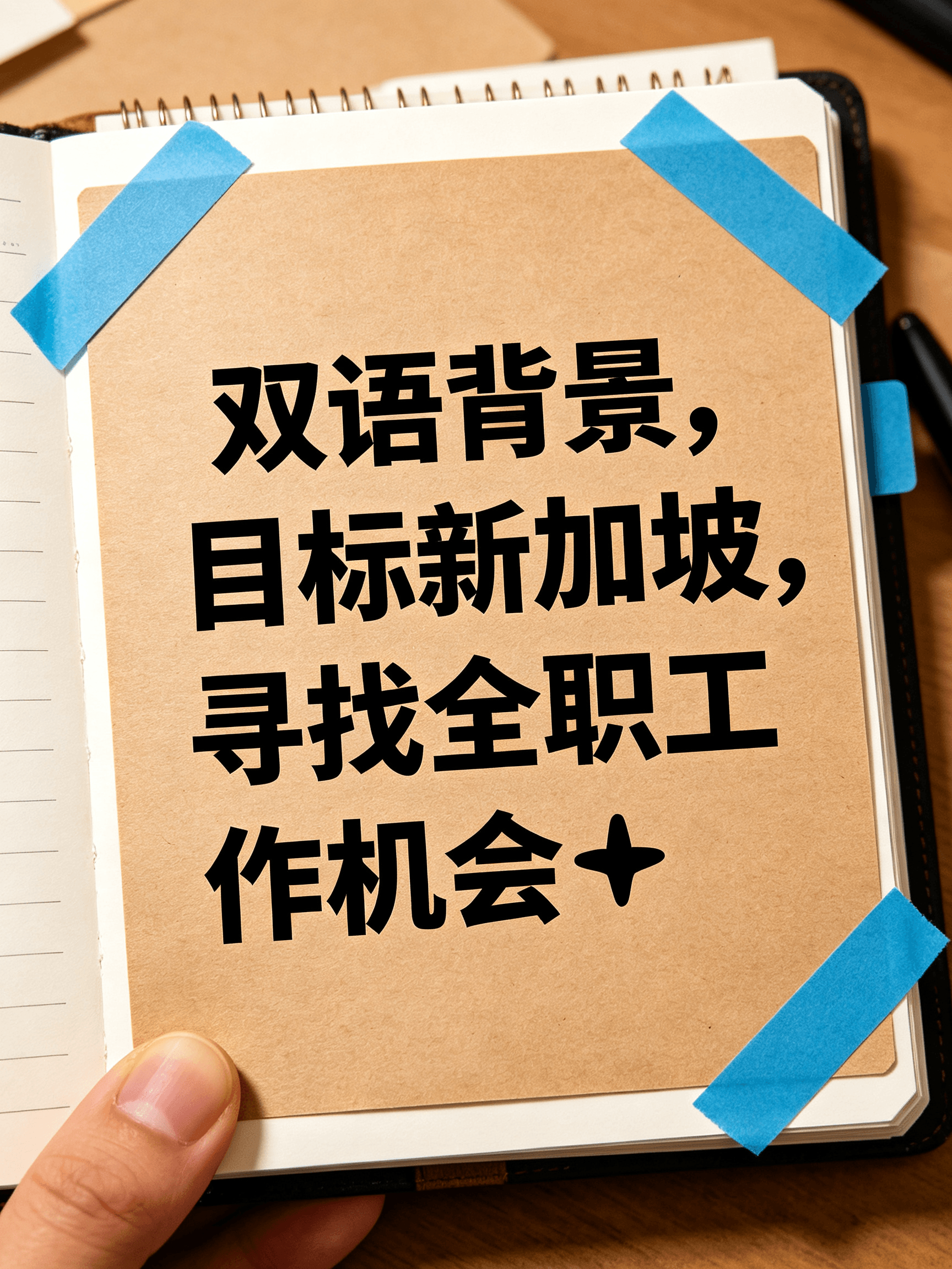 双语背景，目标新加坡，寻找全职工作机会➕