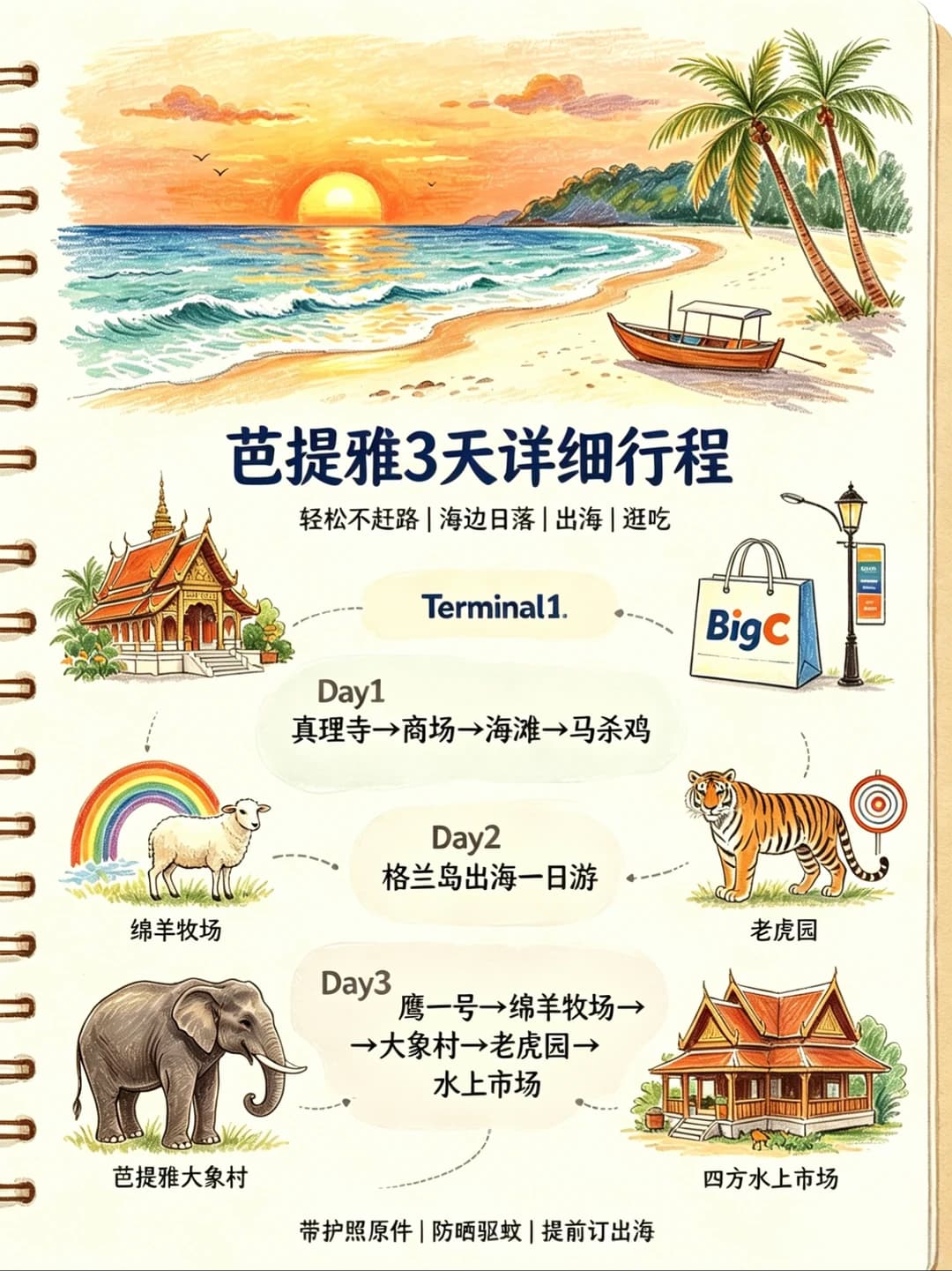 🇹🇭芭提雅3天超详细行程!封面图