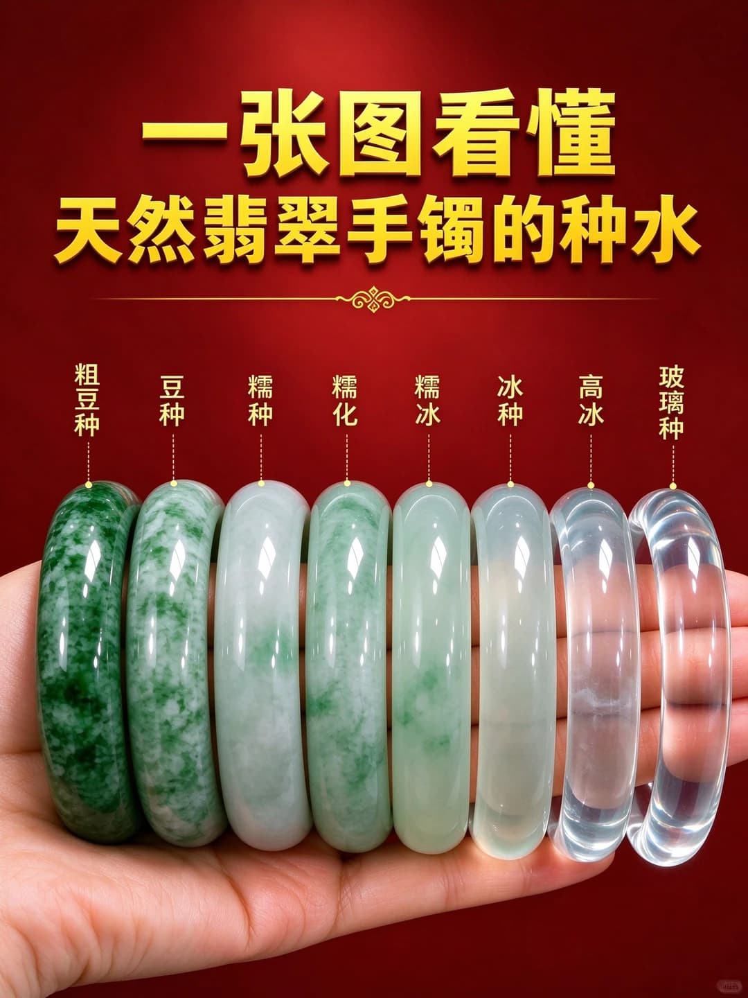 一张图看懂天然翡翠手镯的种水封面图