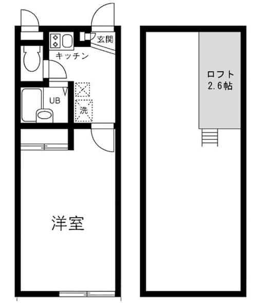 川口市东浦和站14分钟步行,带阁楼1K公寓月租6万日元,无礼金押金封面图